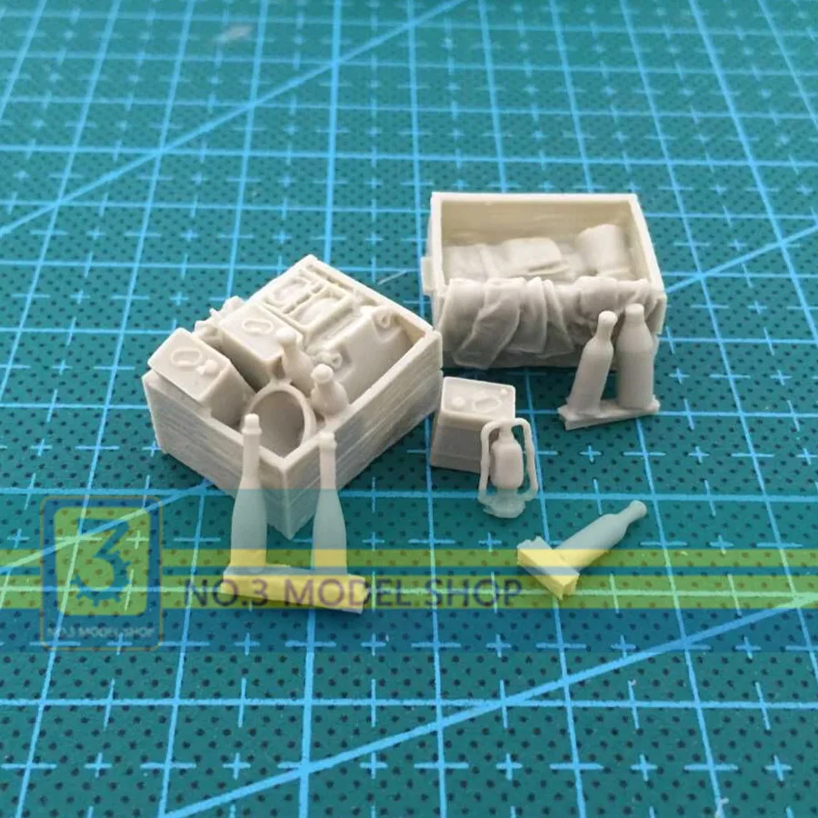 

Toy 1/35 Resin Models Soldier WW II Scenario Rationing Matter And Bottles Resin Model Free Shipping