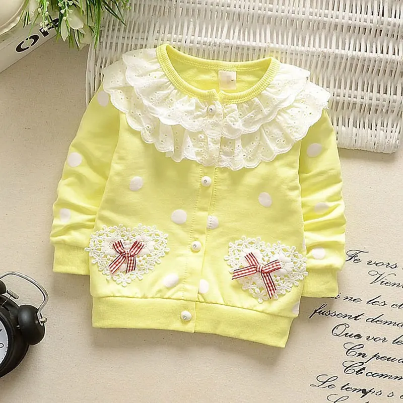 

Newborn Infant Baby Girl Clothes Lace Cardigan Hoodies Jacket for baby Girls Fashion Outfit Clothing babies coats Sweatshirts
