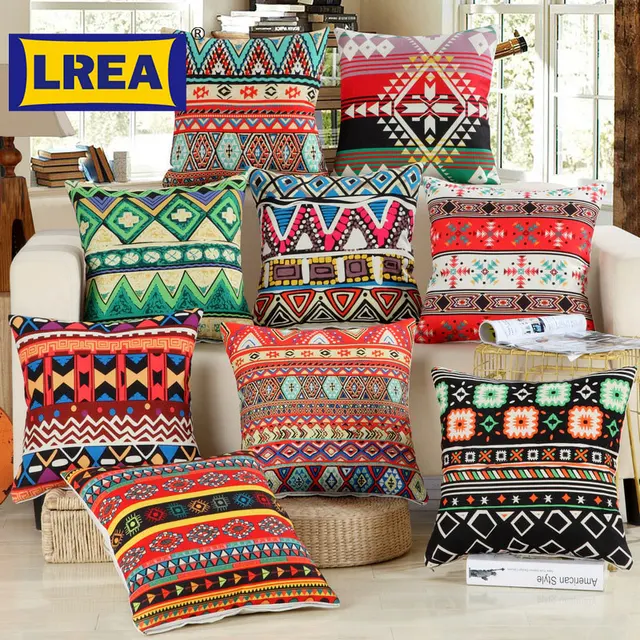 Brand Bohemian Style Cushion Cover Set Pionate Fl Printed Brand Bohemian Style Cushion Cover Set Pionate Fl Printed African Throw Pillow Case