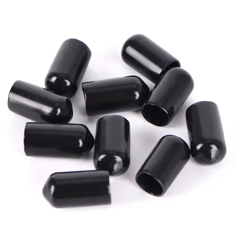 50 unidades color negro Protectores de rosca de goma de PVC tapa de perno de tubo flexible ID 11 mm tapa de extremo redondo