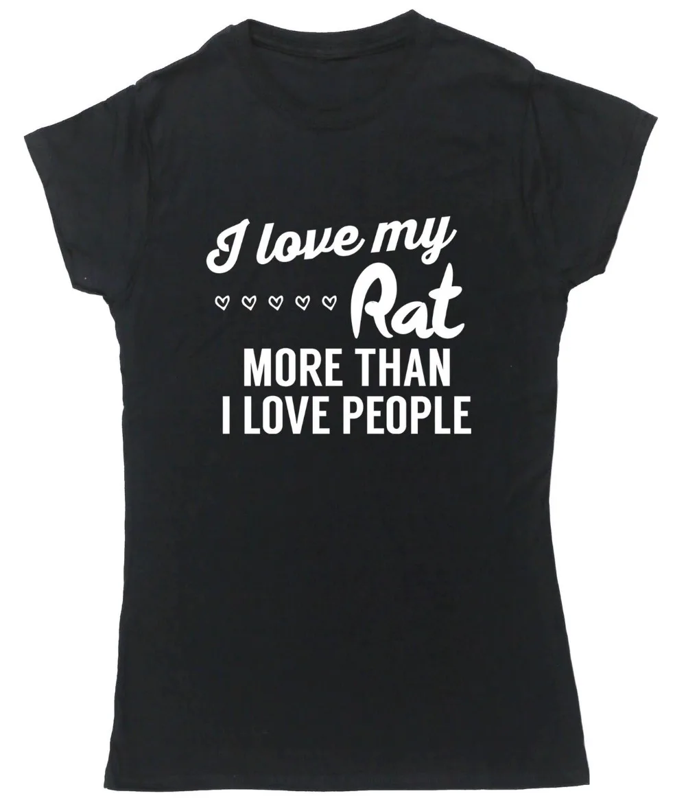 Женские топы I Love My rats футболка женские футболки подарки Прямая поставка | Женская