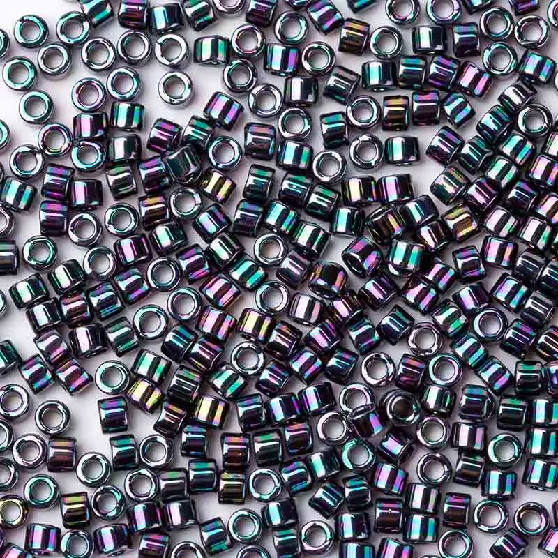 DB1001 (3) Taidian DB1001 Metallic Purple Green Gold Iris 110 Miyuki Delica Seedbeads For Powwow Beadwork 35gramslot 1.6x1.3mm - 