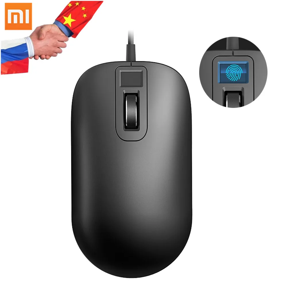 

Xiaomi Jessis fingerprint Mouse USB 125Hz 8G Goodbye Password for Windows10,8.1 Laptop Desktop Computer Fast Recognition mouse
