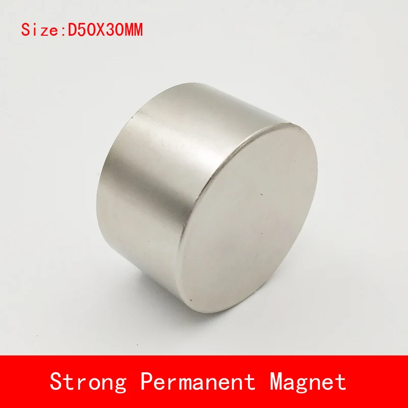Новый 1 шт. N52 неодимовый магнит D50x30mm супер сильные круглые магниты