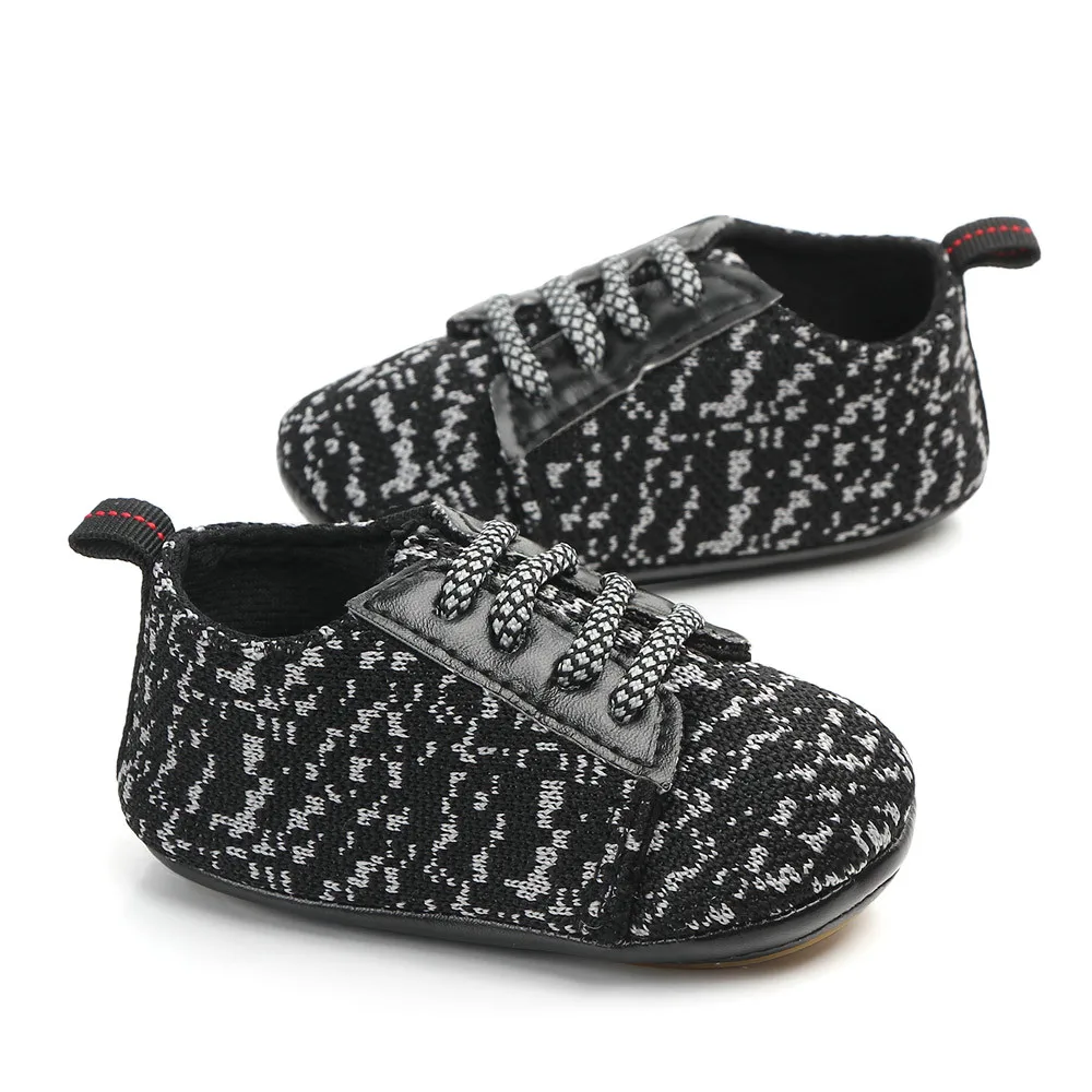 Детская обувь унисекс с резиновой подошвой Romirus/Детские moccassin для новорожденных сапоги для мальчика черный детская обувь розовый детская обувь - Цвет: Черный
