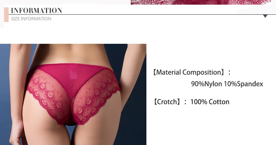 Women Sexy Lace Panties Women's Cotton Seamless Briefs Pants Underwear G-Strings Thongs Tangas Ladys Exotic Lingeries Intimates 08