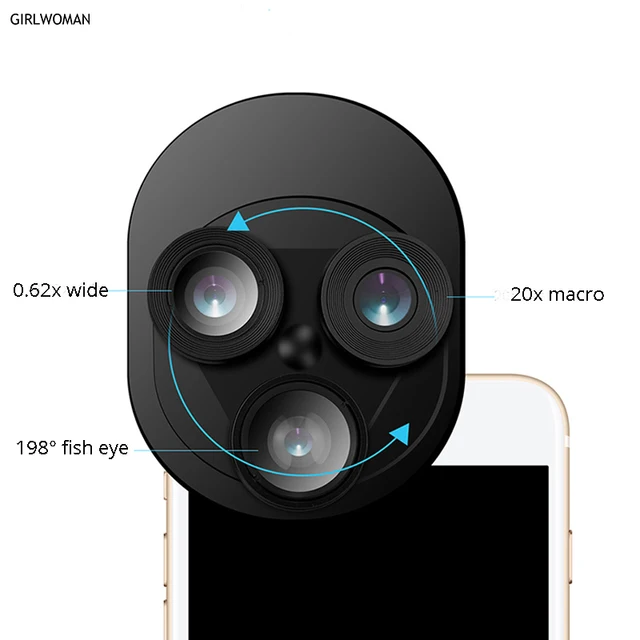 Best Price Girlwoman Cell Phone Camera 3 Lens Kit 0.62X Wide Angle 198 Fish Eye 20X Macro Lens For iPhone X 8 7 6 6s Xiaomi huawei p20 lite Best Price Girlwoman Cell Phone Camera 3 Lens Kit 0.62X Wide Angle 198 Fish Eye 20X Macro Lens For iPhone X 8 7 6 6s Xiaomi huawei p20 lite