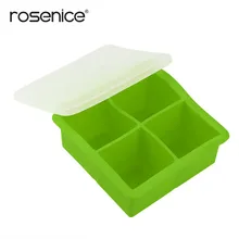 Комплект из 2 предметов, 4-сетка силиконовая форма для льда «поднос для льда с крышкой творческая пища-Класс силиконовые формы для баров кухонь напиток жидкость 3 цвета