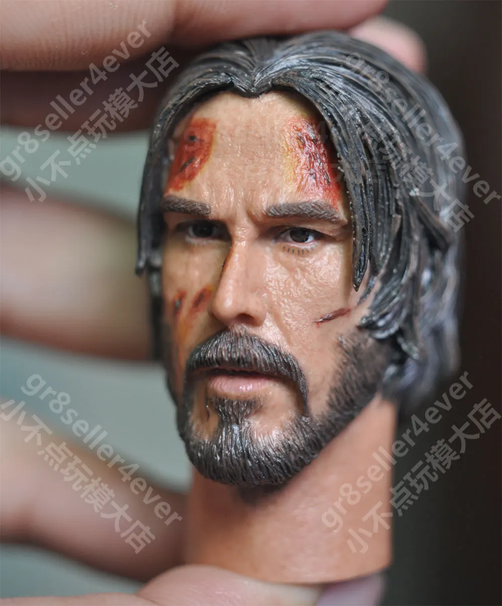 Новый 1/6 масштаб Keanu Ривз Джон уик битва поврежденная голова лепить fit 12 &quotтело|head