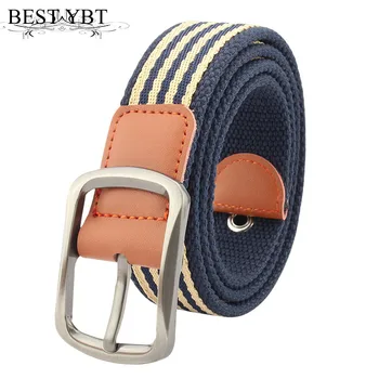 

Best YBT Unisex Canvas belt high quality Alloy pin buckle belt Luxury design Thickened canvas men & women casual cowboy belt