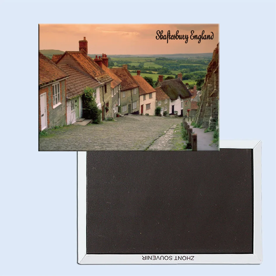 

Travel Refrigerator Magnets 78*54mm,Gold Hill Cottages, Shaftesbury, England Travel Rigid Fridge Magnets 24992