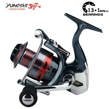 Yumoshi 1000-7000 13+ 1BB Фидер провод из алюминиевого сплава чашка Shimano Olta makaralar pesca рыболовные спиннинговые Катушки Катушка колеса