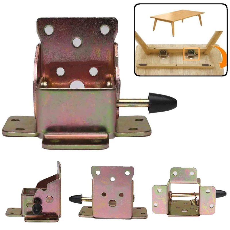 4Pcs Iron Locking Folding Table Chair Leg Brackets Hinges Folding Table Leg Hinge for Furniture Folding Hinge Hardware Tools