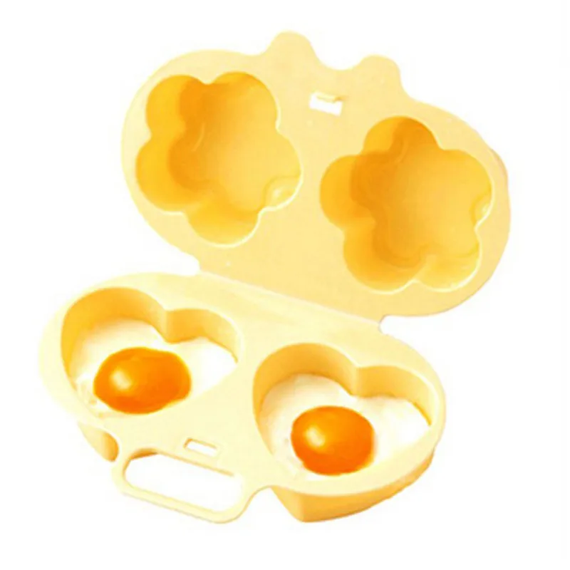 

FDA Approved Egg Poacher Microwave Egg Cooker Love Flower Shaped Round Cake Mold Kitchen Cooking Tools