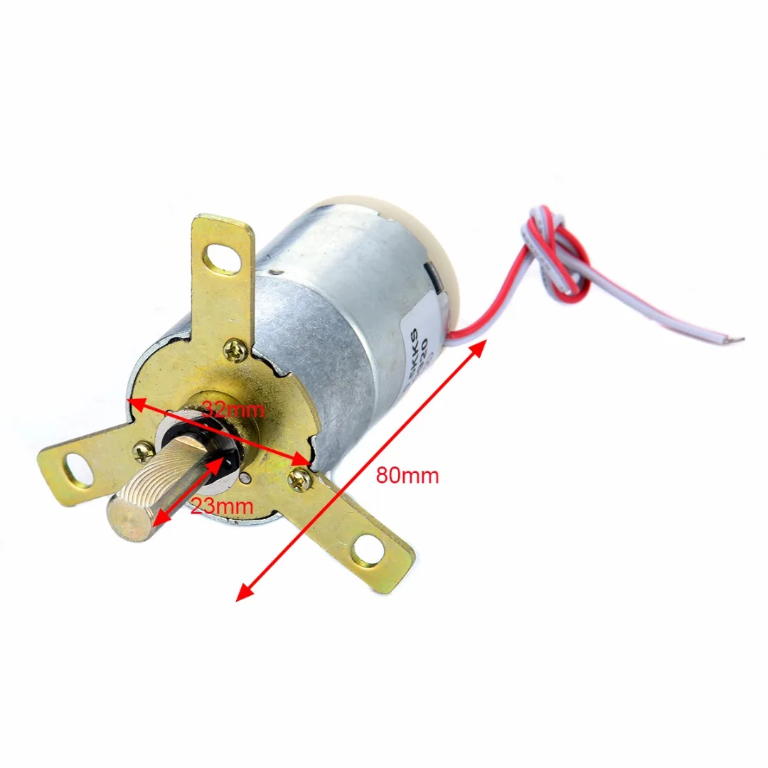 

1Pc DC 12V Geared Motor High Torque 25 RPM DC Gear Box Electric Motor Replacement Regulator 32mm For Machinery Industry Mayitr