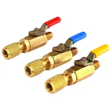 1 шт. автомобиль холодильное 1/4 дюйма Авто/C может нажмите клапан для бутылок для R134A R410A газа Хладагента Кондиционер#280083