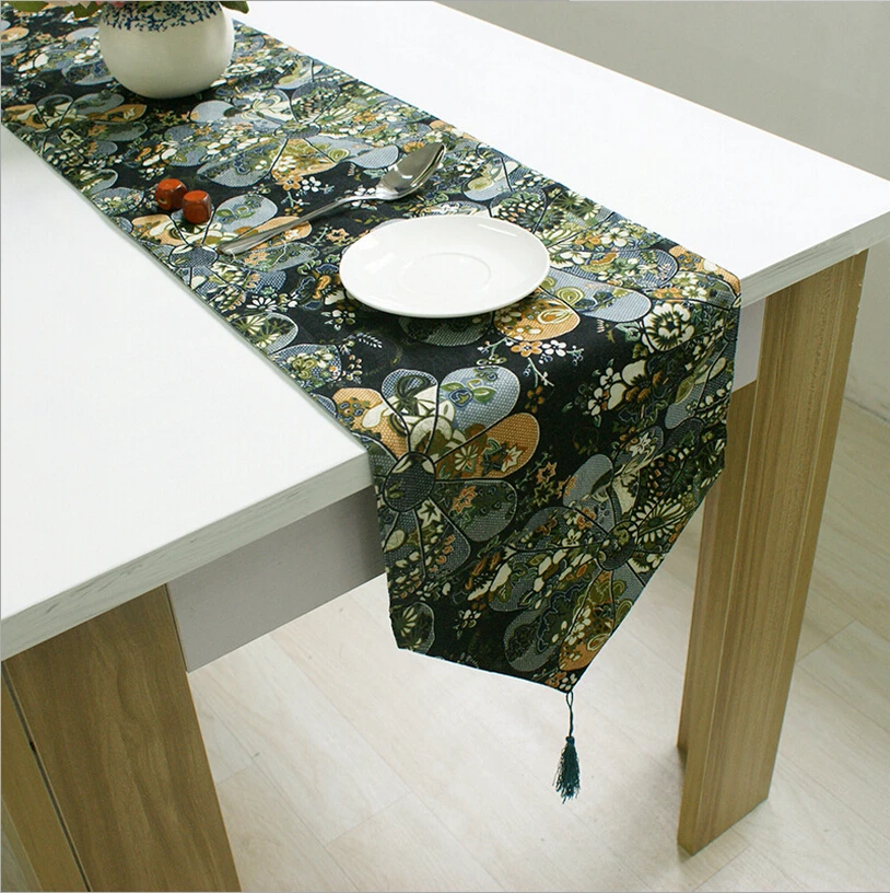 

classical chinese floral tablecloth 180cm rectangular table runner elegant home decor