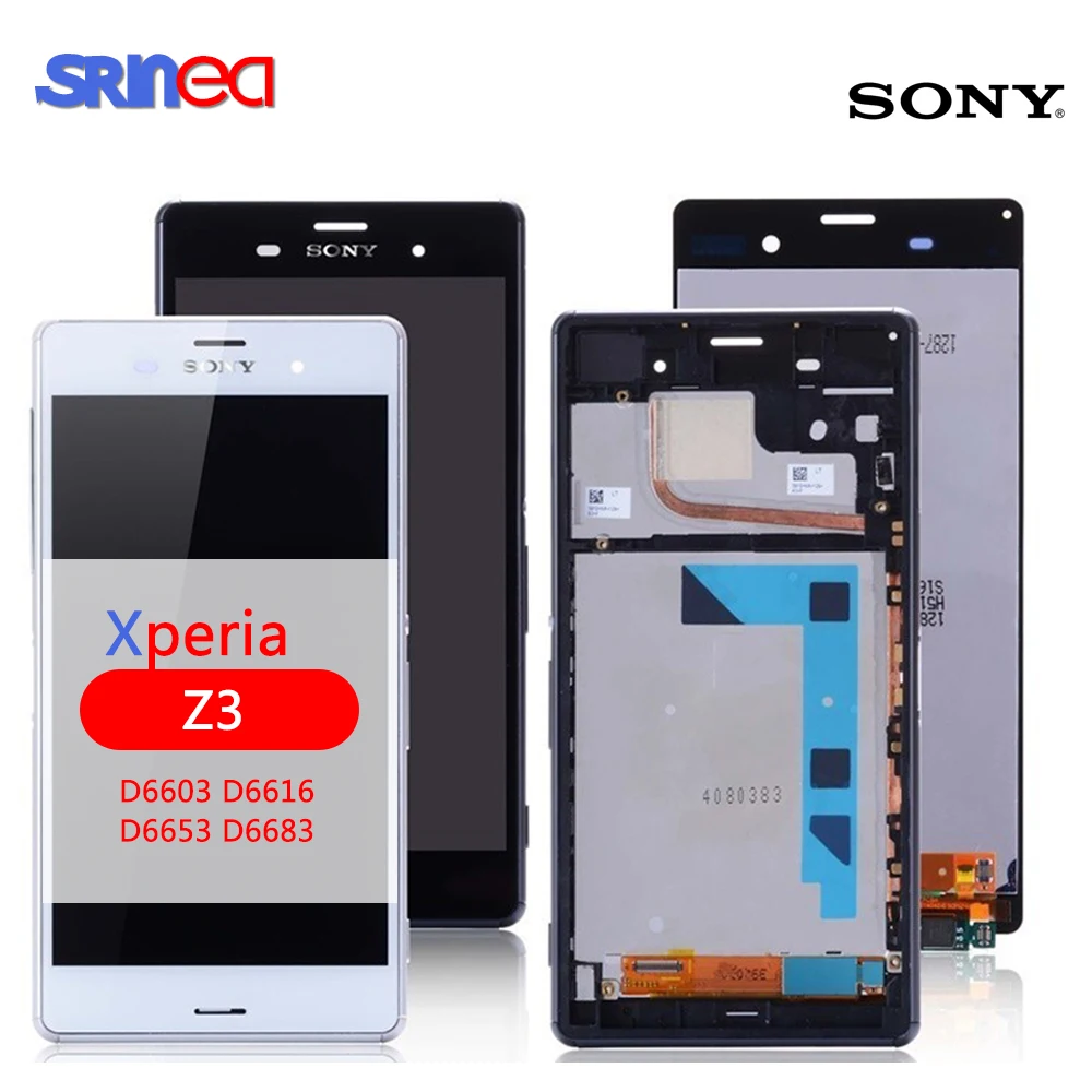 

LCD For Sony Xperia Z3 LCD Display Touch Screen Digitizer Assembly Screen L55t D6603 D6643 D6653 Screen With Adhesive IPS