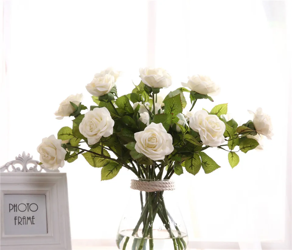Искусственные цветы,, настоящие на ощупь розы, шелковые цветы, искусственные пионы, украшения для дома, для свадебной вечеринки или подарка на день рождения