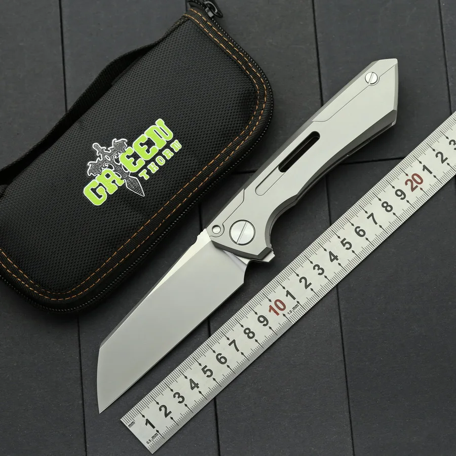 Green Thorn snecx бустер M390 складной нож для ежедневного использования, Титан ручка медная прокладка Открытый Отдых Охота Карманные Ножи EDC инструменты