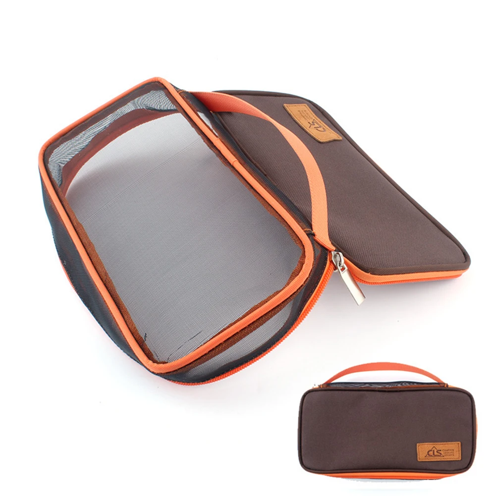 المحمولة شبكة مجفف حقيبة في الهواء الطلق الشوك و سكين مجفف المنظم شواء نزهة تخزين حقيبة Comestics غسل يد السفر مخيم تنزه حقيبة