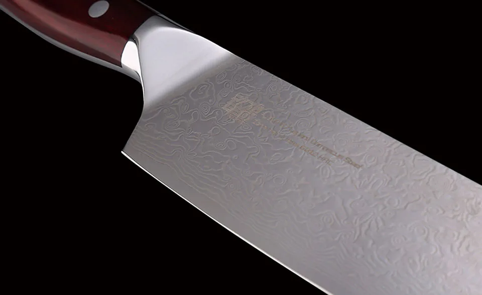 FINDKING AUS-10 Дамасская сталь Палисандр Ручка дамасский нож сантоку 7 дюймов 67 слоев японские кухонные ножи