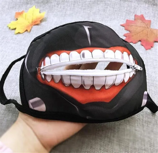 Kaneki Ken Face Masks Zipper Cycling Anti-Dust Anime Tokyo Ghoul Cosplay Mask A6&hellip;