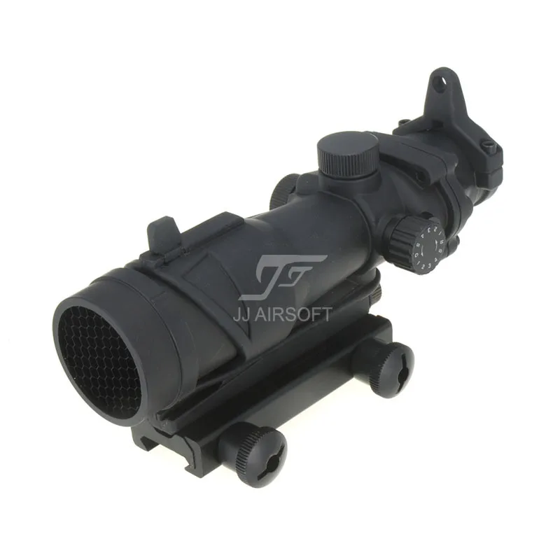

JJ Airsoft ACOG Style 4x32 Scope Red/Green Reticle with Killflash / Kill Flash (Black) Full Line Red Illumination FREE SHIPPING