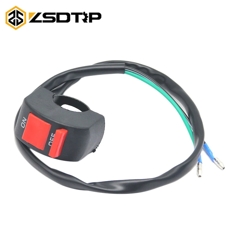 

ZSDTRP Universal 12V Motorcycle Switches 7/8" 22mm Handlebar Mount Headlight Fog Light Horn ON OFF Start Kill Switch