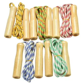

Sports Skipping Rope Wood Grip Handle Children Kid Fitness Equipment Training Practice Speed Jump High Quality