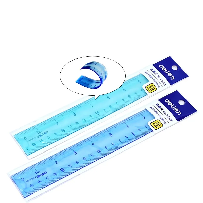 8pcs Soft Rulers 10cm Metric Folding Plastic Public Examination