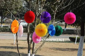 

SPR 10pcs/lot 25 cm Wedding party paper decoration birthday party wedding arrangement paper fan paper flowers balls