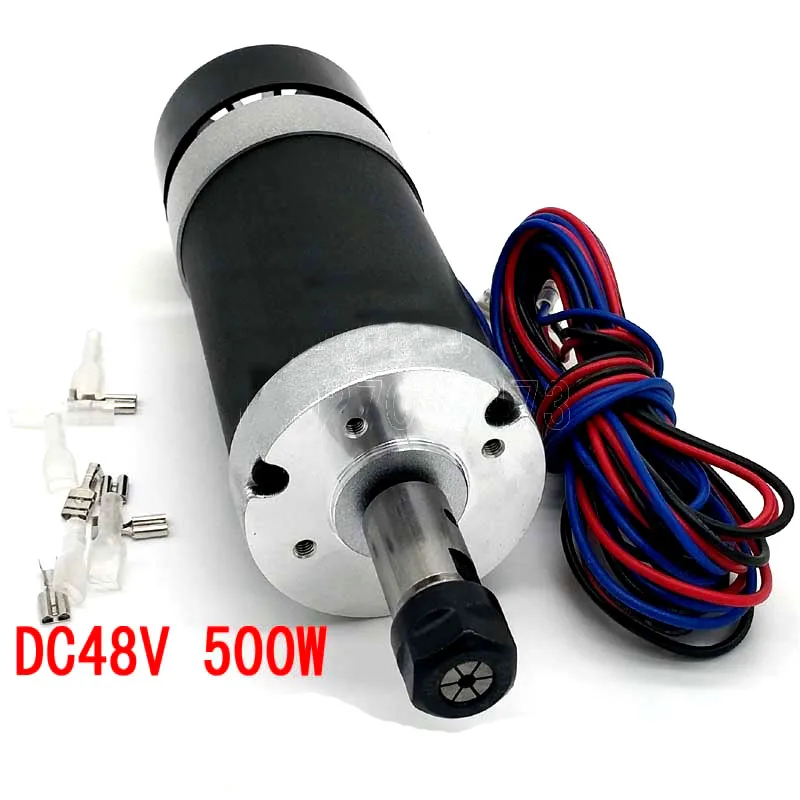 ER11/ER16 500W CNC DC бесщеточный электродвигатель вращения шпинделя 55 мм зажим WS55 220