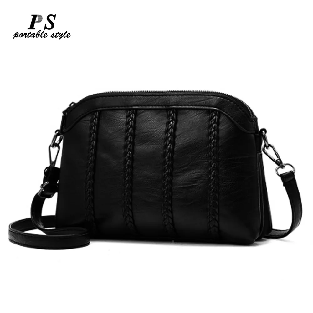 

Casual Evelope Design Small Phone Bag Female Soft Leather Women Crossbody Messenger Bag Single Shoulder Crossbody Black Handbags