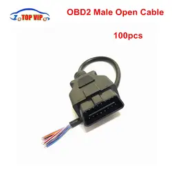 100 шт./лот DHL Бесплатная OBD2 удлинитель мужской OBD2 открытие автомобиля диагностический преобразователь кабельного разъема адаптер