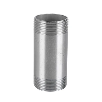 

1/4" 3/8" 1/2" 3/4" 1" 1-1/4" 1-1/2" BSP Male Thread Long Nipple 201 Stainless Steel Pipe Fitting Connector Adapter Length 100mm