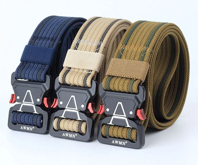 Army Military Tactical Belt New Outdoor 125cm Cobra Alloy Buckle Nylon Casual Combat Belt Men Women Training Belt AE103