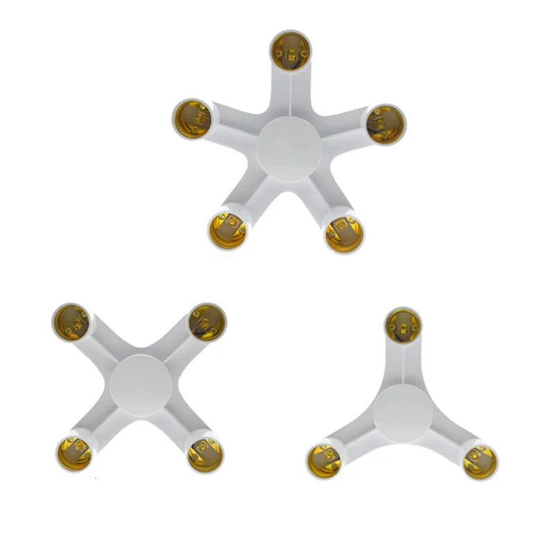 1 в 5 1 в 4 E27 к E27 разъем Сплит ter светильник адаптеры-конвертеры держатель светодиодный светильник ing лампа Сплит адаптер Лампа основание держателей