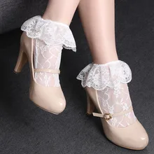 1 пара, модные женские прозрачные кружевные короткие свободные эластичные ультратонкие Полые Носки принцессы, милые повседневные весенне-летние носки