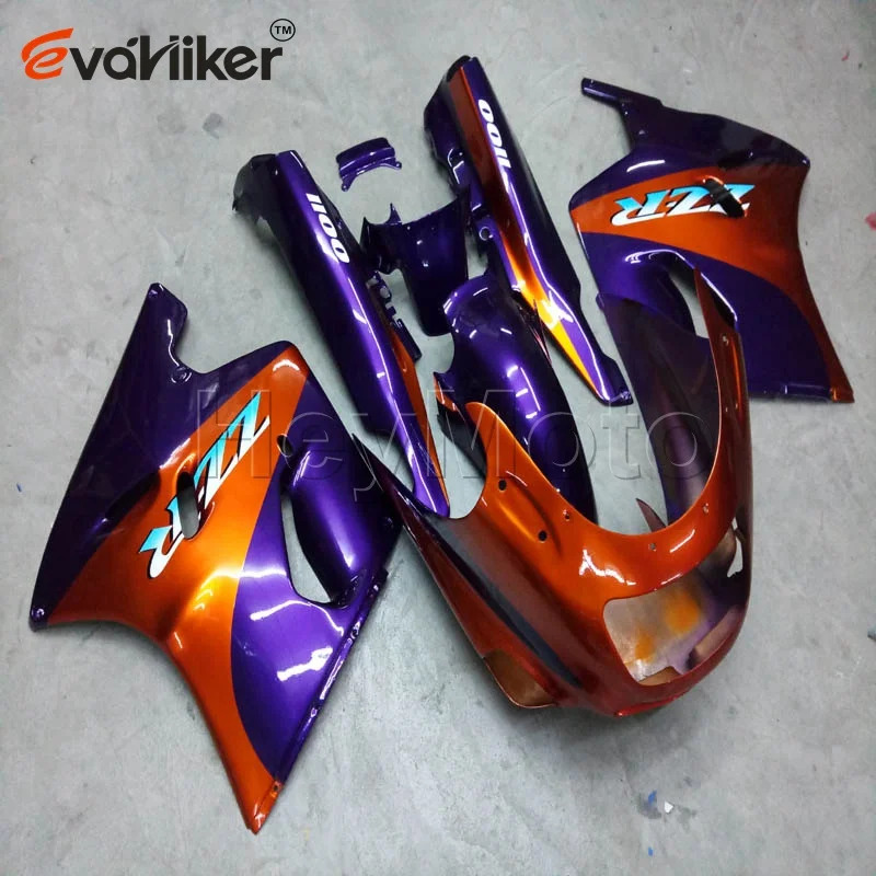 Изготовленный на заказ из АБС-пластика для мотоцикла обтекатель для ZX11R 1990 1991 1992 1993 1994 1995 1996 1997 19978 1999 2000 2001 Двигатель панелей, красные, Пламенные со стразами - Цвет: E