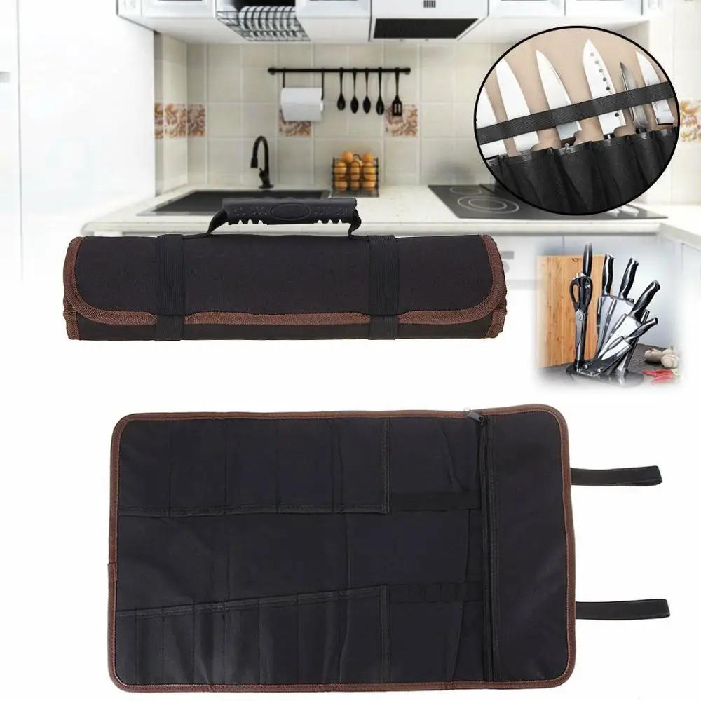 

14 POCKETS Chef Knife Bag Roll Bag Carry Case Kitchen Bag Portable Storage Pouch