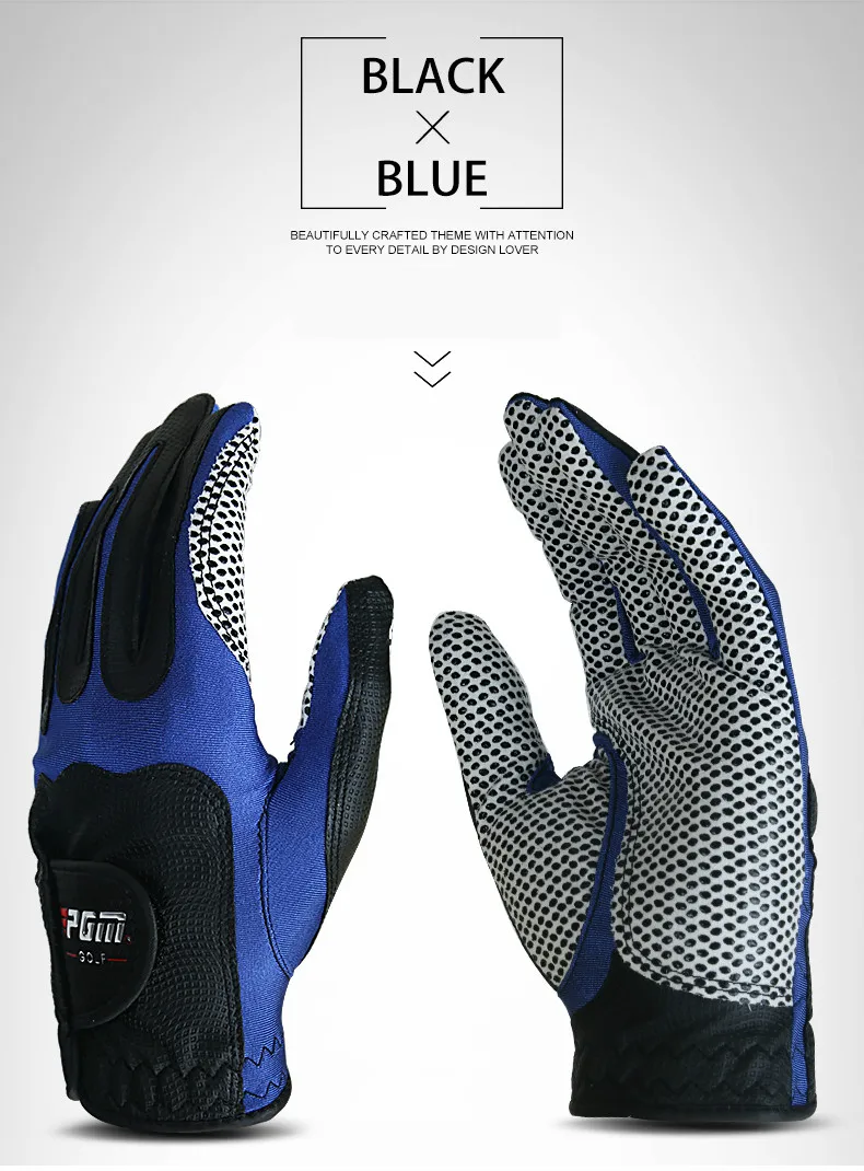 Настоящие PGM мужские перчатки для гольфа, тканевые перчатки, новинка, левая/правая рука, GloveMagic, эластичные частицы, женские нескользящие аксессуары