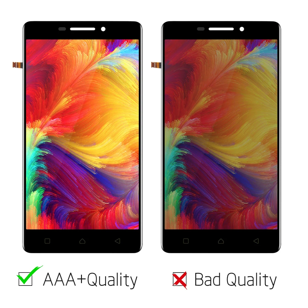 Pаспродажа SRJTEK для lenovo Vibe P1M lcd Vibe P1M дисплей сенсорный экран матрица дигитайзер сенсор стекло с рамкой для lenovo Vibe p1ma40 lcd