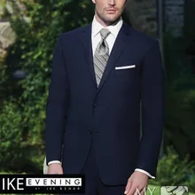 Одежда жениха темно синие костюмы Формальные смокинг два butoon Свадебные смокинги для женихов