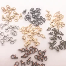 50 шт. 10x6 мм, для изготовления украшений, свободные крючок для украшений Лобстер Попугай Застежка коготь набор «сделай сам» для Цепочки и ожерелья браслета