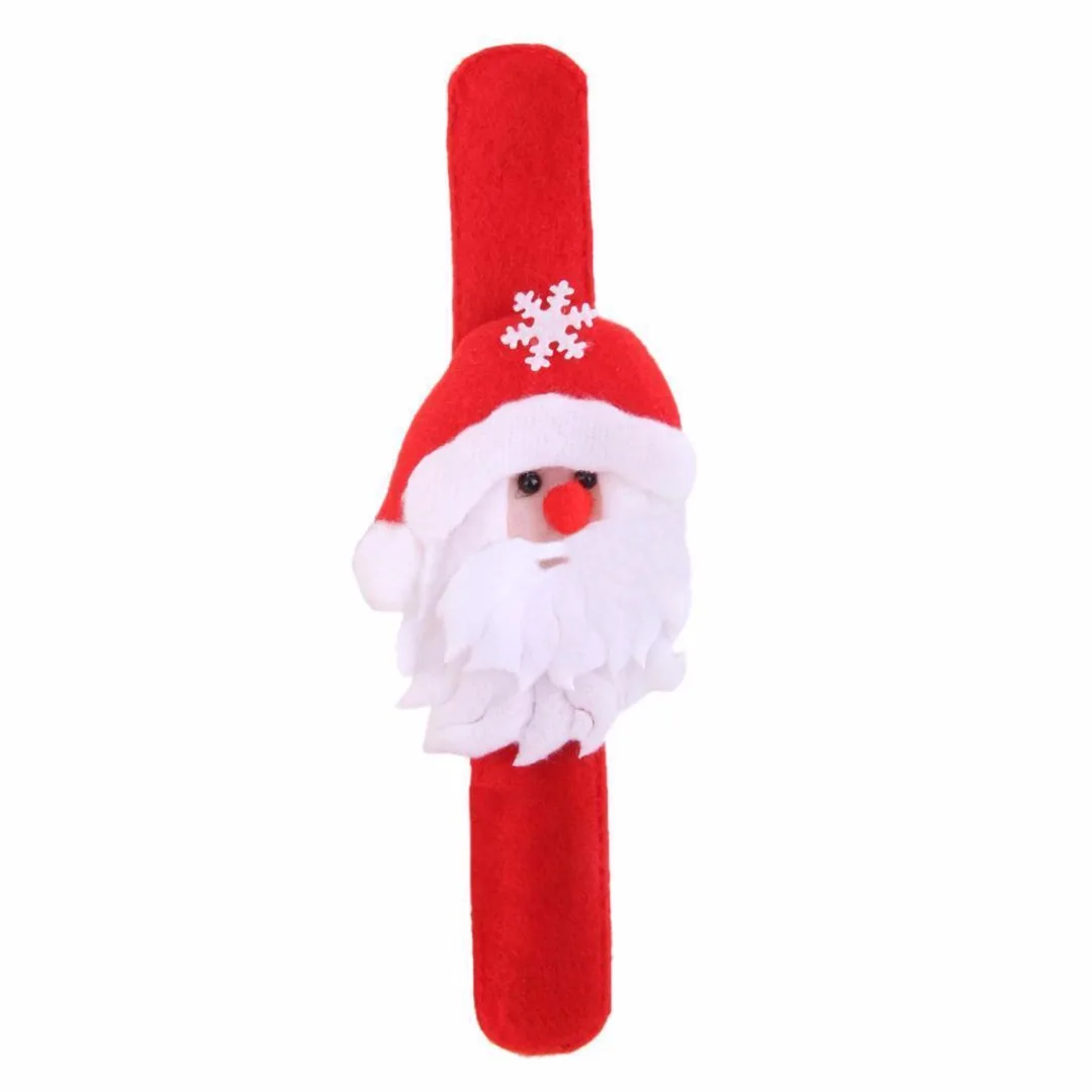 12x Christmas Santa Claus Wrist Slap Band Wristband Party Bracelet For Adult Kid 2018 DIY Newest