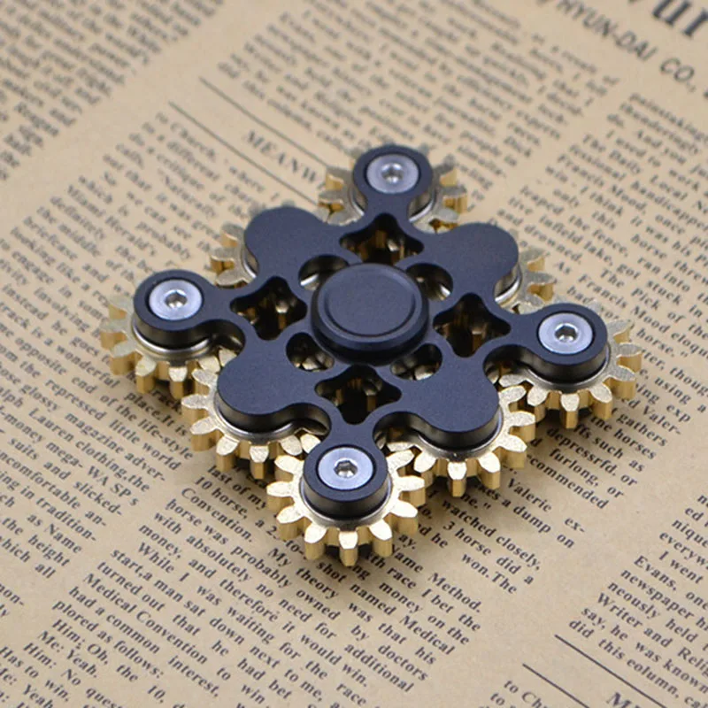 

Nine Teeth Linkage Hand Spinner Metal Fidget Fingertip Gyro Spinning Top For EDC Autism ADHD Anti Stress Relief Kids Adults Toys