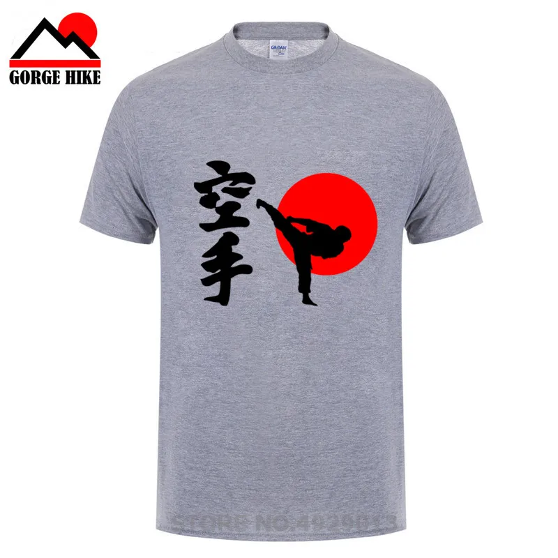 Японские футболки Shotokan kyokussinkai Kan Kyokushin каратэ мужские повседневные хлопковые