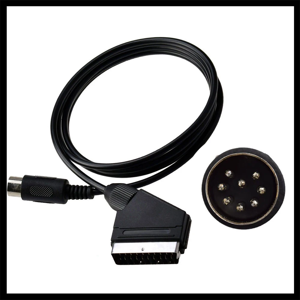 Черный RGB Scart кабель для передачи данных PAL C Pin 1 8 м sega Genesis Mega Drive MD Master Системы |