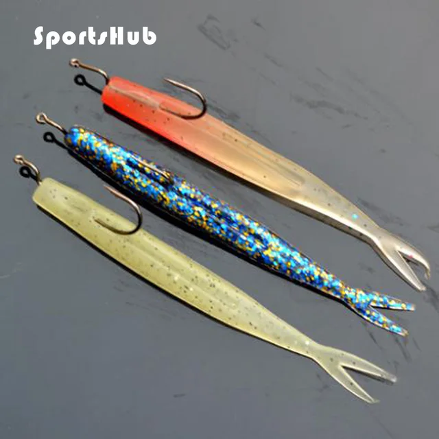 SPORTSHUB 2PCS/Lot 10CM 6G Multi Colors Jewfish Lures Soft Baits